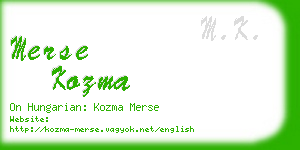 merse kozma business card
